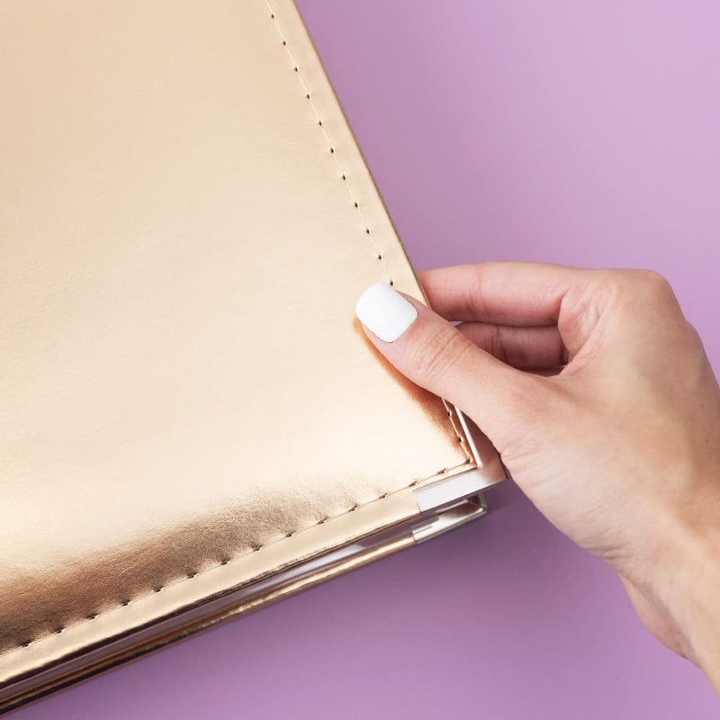We R Memory Keepers 12x12 Gold Faux Leather Photo Album, Three Ring Binder, Protective Page Protectors, 5 Inserts, Scrapbooking Supplies - Image 5